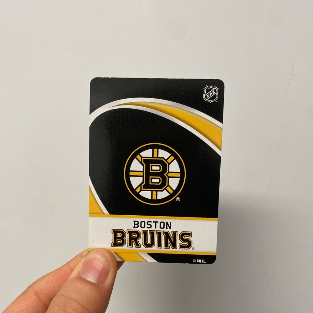 Boston Bruins logo playing cards